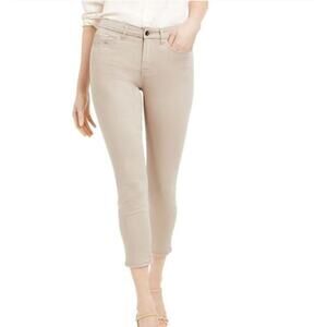 Jen7 Sateen Ankle Skinny Jeans Birchwood Light Brown 14 NWT